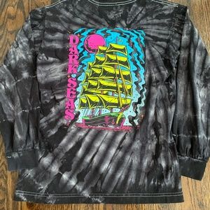 Dark Seas Tie Dye Graphic Long-Sleeve